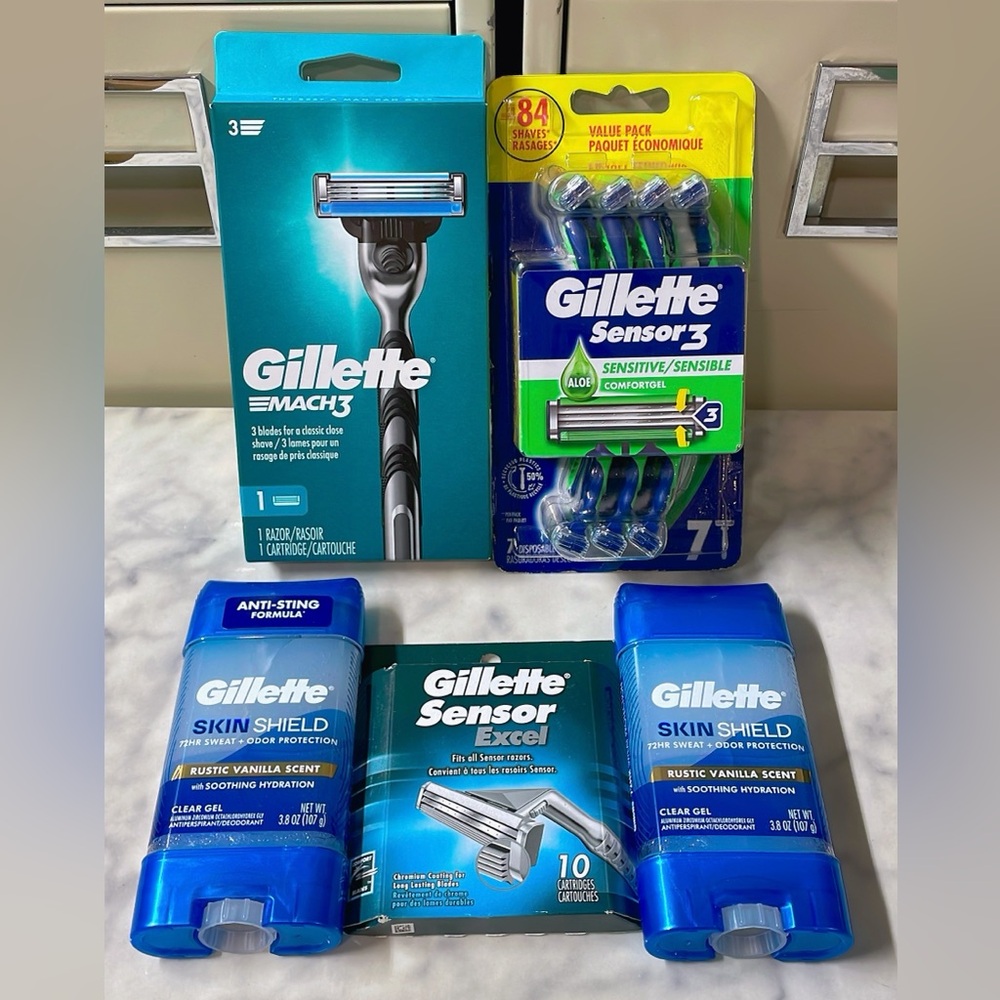 Gillette Men Grooming Bundles/ 5 Items